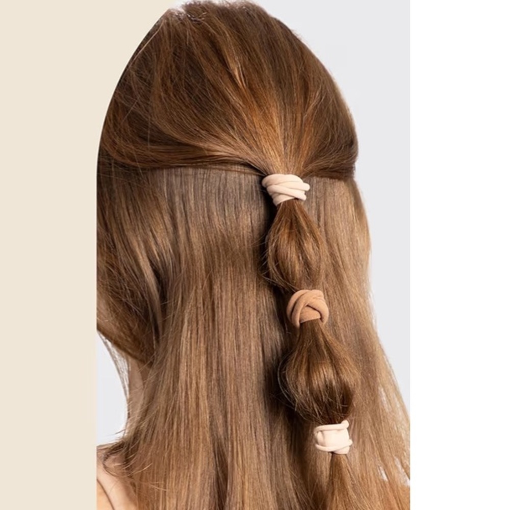 MUJU Pastel & Neutral Hair Tie Set - Pink, Mauve, Taupe, Blue